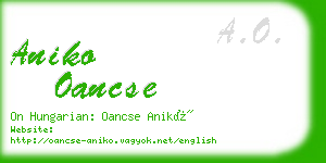 aniko oancse business card